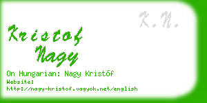kristof nagy business card